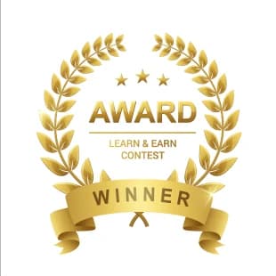 Gold award medal for the Learn and Earn Contest