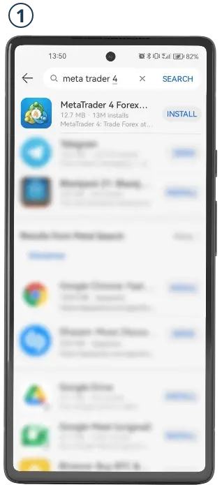 Search for 'MetaTrader 4' in your AppGallery